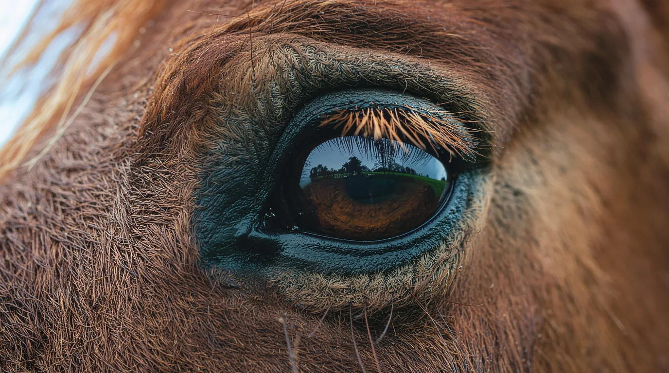 Un regard de cheval au Le Ranch Meyer, La Roche-l'Abeille