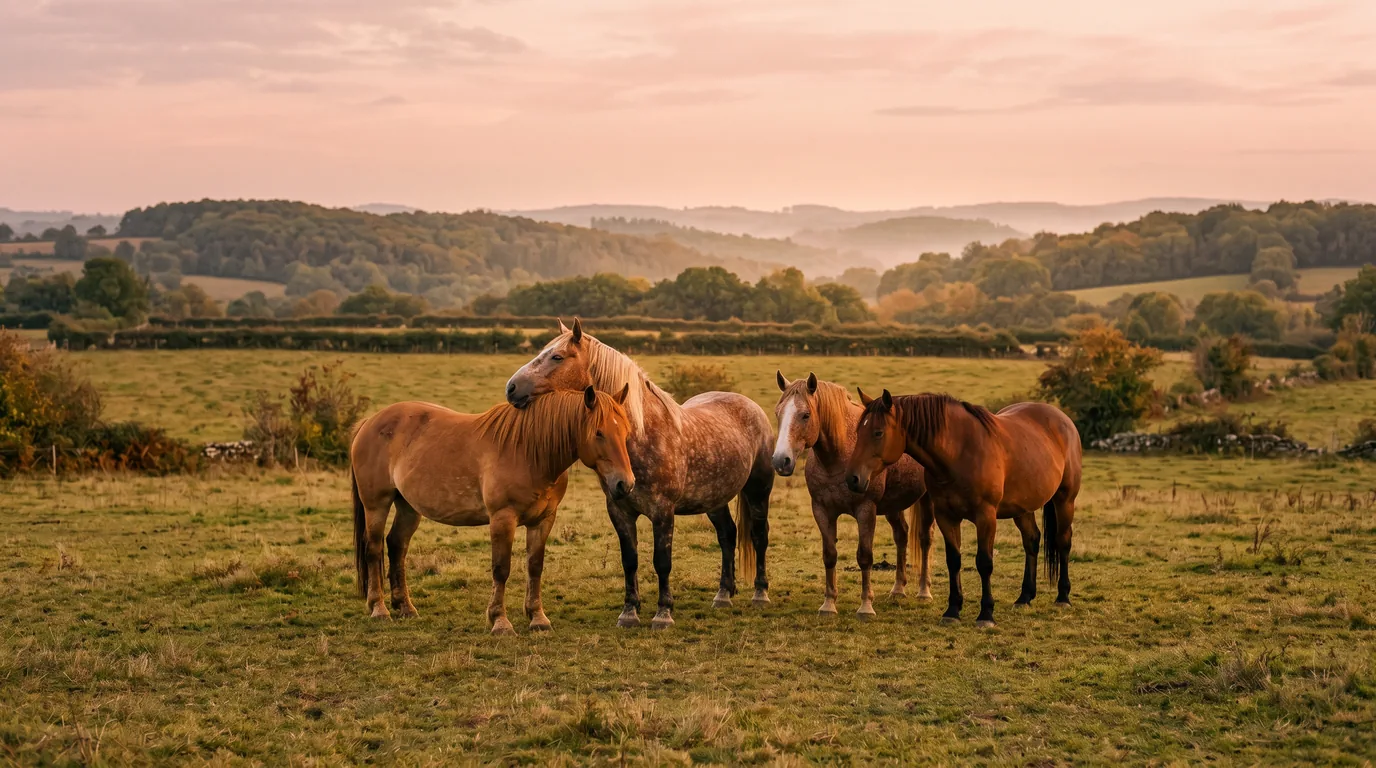 Les chevaux du Le Ranch Meyer en liberté, Haute-Vienne